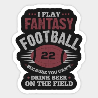 Drink and Play Fantasy Football Sticker